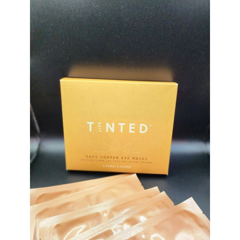Live Tinted Rays Copper Eye Masks Hydrating Under Eye Patches For Brightening - Picture 3 of 4